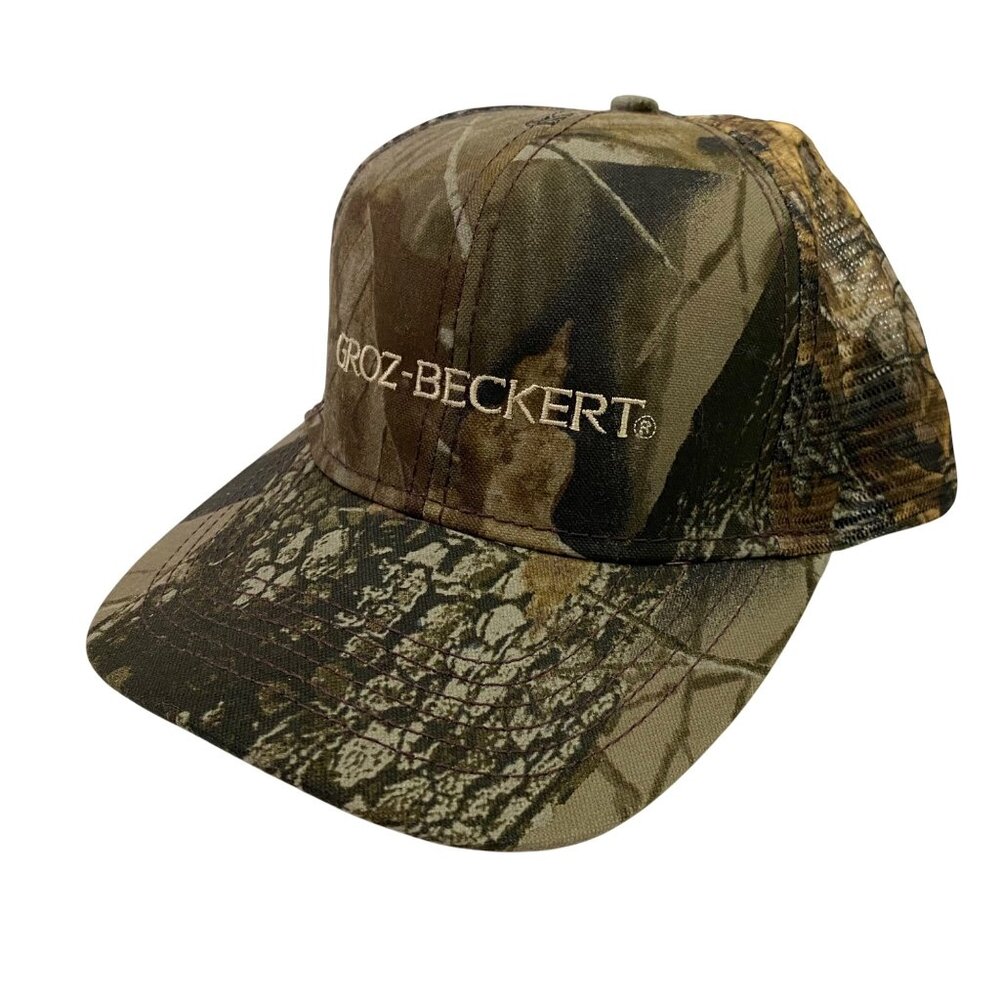 Groz Beckert Realtree Camo SnapBack Hat Paramount Apparel Mesh Cap Camouflage